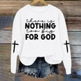 thumbnail image 4 of Wangmeiwg Women's Sweatshirts Women's Hoodies Sweatshirt Fashion Casual Round Neck God Letter Printed Apparel White S, 4 of 5