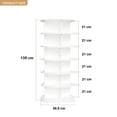 thumbnail image 2 of TOYTEXX 6-Tier 360° Rotating Shoe Rack Tower, White Space-Saving Shoe Organizer for Entryway, Closet, Living Room, Holds Up to 24 Pairs, 2 of 2