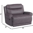Ashley Furniture Austere Faux Leather Zero Wall Recliner in Gray