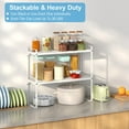 thumbnail image 3 of Expandable Cabinet Shelf Organizer, Stackable Kitchen Shelves, 30 LBS Heavy Duty, Adjustable 11.8"-17.7" Long, 3 of 6