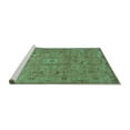 thumbnail image 2 of Ahgly Company Machine Washable Indoor Square Abstract Turquoise Blue Contemporary Area Rugs, 7' Square, 2 of 4