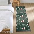 thumbnail image 3 of Yayeee Runner Rug for Bedroom 2'x6' Machine Washable Hallway Non Slip Mat, Christmas Santa Hats, 3 of 8