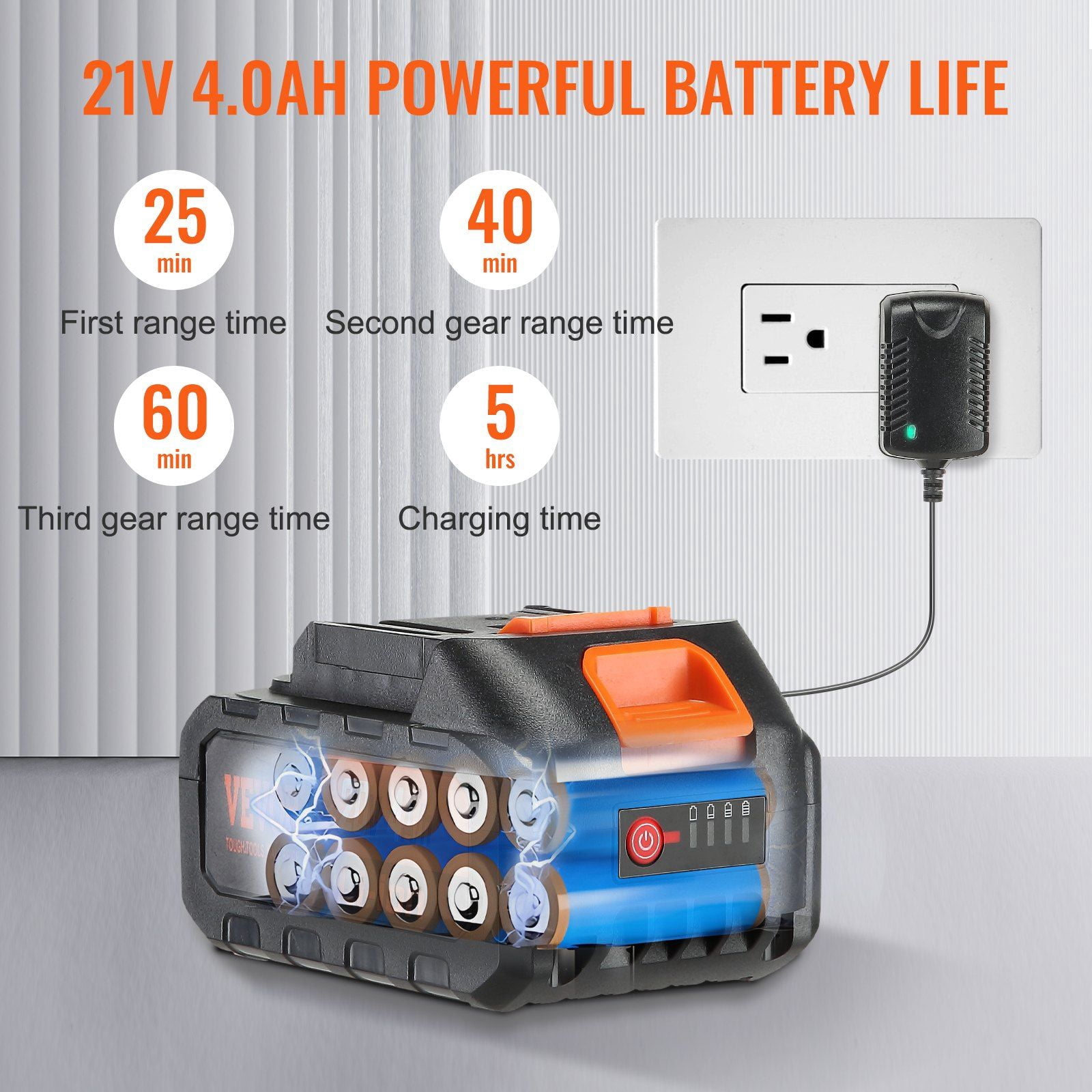 Cordless Pressure Washer 652 PSI 1.0 GPM Portable Power Cleaner with 4.0Ah Battery Charger 6 in 1 Nozzle for Car Home Floor Cleaning Watering