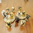 thumbnail image 2 of 12 figuras miatura para perros, cachorros de resina para pequeños juguetes, manualidade perros de muñecas, escritorio, adornos Sunnimix 12 piezas de figuritas de cachorros, 2 of 6