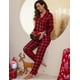 thumbnail image 5 of Conjunto de pijama ZMJ camisa y pantalones de manga larga a cuadros rojos y negros, 5 of 6