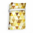thumbnail image 4 of Geometric Reusable Grocery Bag, Vibrant Colored Triangle Shapes Pattern Funky Geometric Abstract Elements Art, Printed Fabric Grocery Bag Practical and Simple Everyday Use, Yellow Brown, by Ambesonne, 4 of 4