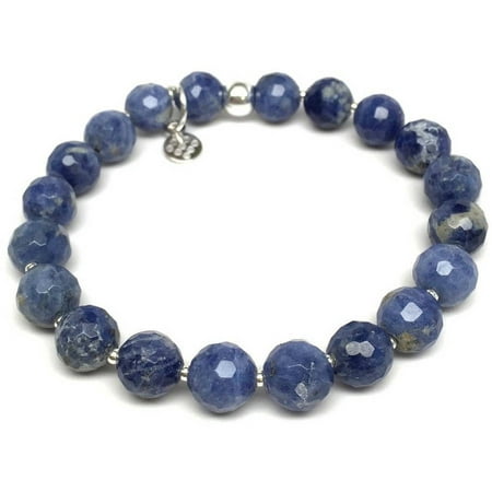 Julieta Jewelry Blue Sodalite Eve Sterling Silver Stretch Bracelet