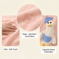 thumbnail image 5 of Hooded Towel Poncho Quick Dry Coral Fleece Bathrobe Super Soft Cotton Blend Absorbent Large Size Cartoon Goose Pattern for Beach Pool and Home Shower Use, 5 of 6
