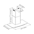 thumbnail image 7 of Blue Ocean 30" Stainless Steel Wall Mount Kitchen Range Hood (RHKQ2), 7 of 7