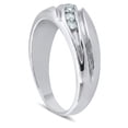 thumbnail image 2 of Pompeii Mens 14K White Gold 1/4ct Diamond Wedding Ring High Polished Smooth Band (G/H,I1), 2 of 5