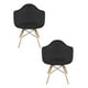 thumbnail image 1 of Juego 2 Sillas Galerias El Triunfo Plastico Negro Con Descansabrazos Patas Imitación Madera Natural, 1 of 7