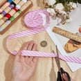 thumbnail image 3 of 10.94 Yards Pink White Stripe Bias Binding 3/4Inch Wide Striped Ribbon Polyester Twill Striped Piping Ribbon for DIY Garment Sewing Seaming Piping Quilting Pink DIY, 3 of 9