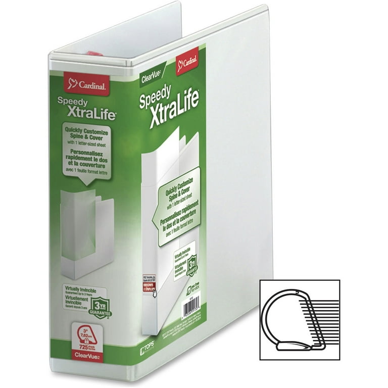 Speedy XtraLife Non-Stick Locking Slant-D Ring Binder, 3 Rings, 1
