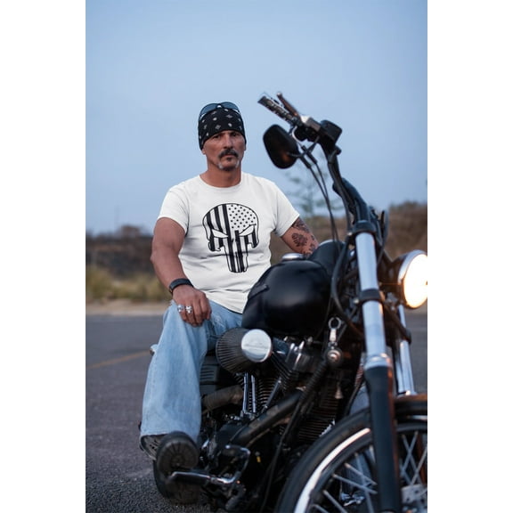 US Flag skull - Unisex T-Shirt