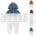thumbnail image 5 of Mnyotv Infants Baby Boys Jumpsuits Hooded Long Sleeve Zip Rompers Infants Spring Fall Clothes Size 0-3 Months, 5 of 6