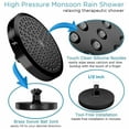 thumbnail image 3 of SparkPod High Pressure Rainfall Shower Head, Easy Install, Energy Saving (6" Round, Midnight Black Matte), 3 of 10