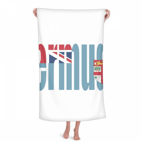 Bermuda Country Flag Name Hand Towel Bath Facecloth Soft Cotton Washcloth