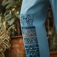 thumbnail image 4 of SGFCWSX Mens Harem Pants Elastic Waist Drawstring Patchwork Loose Boho Hippie Beach Casual Pants Sky Blue Size M, 4 of 5