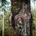 thumbnail image 5 of SUYOLL Outdoor Garden Gnomes Windows Sculpture Decorative Statue Art Figurine For Patio Yard Weather Stone Finish Ornament, 5 of 6
