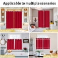 thumbnail image 6 of Pure Red Kitchen Curtains Small Short 39 Inch Length, Simple Solid Color Grommet Top Bedroom Living Room Curtains, Light Filtering Cafe Curtain Drapes 2 Panels Set 55''x39'', 6 of 9