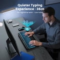 thumbnail image 4 of SABLUTE Wireless Keyboard and Mouse Combo, Rechargeable 4000mAh Light up Quiet Keyboard with Wrist Rest & Phone Holder, Ergonomic Silent Typing for P, 4 of 8