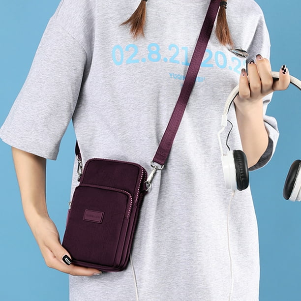 Bolso Bandolera Bolso cruzado para mujer, monedero informal a la moda para mujer, portátil para el trabajo (púrpura) Sywqhk Para Estrenar