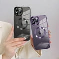 thumbnail image 2 of Magnetic Clear for iPhone 12 Pro Case with Camera Lens Protector [Compatible with MagSafe] Luxury Plating Bumper Soft TPU Shockproof Protective Slim Phone Cover for Women Girls-Black, 2 of 12
