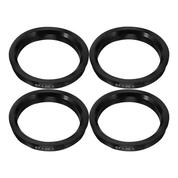 NIAIZEK Wheel Centering Rings Black Plastic for Cars Durable Easy to Use