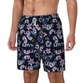 thumbnail image 2 of Balery Love Butterflies Mens Swim Trunks Swim Shorts for Men Quick Dry Inseam Beach Shorts with Compression Liner Pocket-XX-Large, 2 of 9