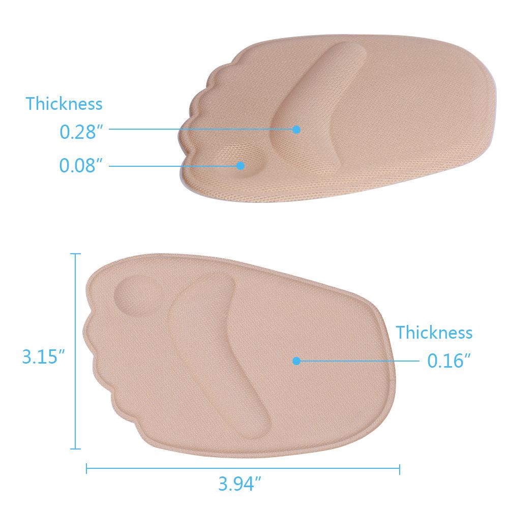 2 Pairs Ball of Foot Cushions Metatarsal Pads for Women |Forefoot Womens Sole Inserts - image 5 of 9