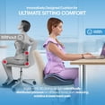 thumbnail image 3 of Gel seat cushion suitable for office chairs, cars, or wheelchairs—cooling gel orthopedic memory foam cushion for relieving tailbone, sciatica, and back pain, 3 of 4