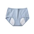 thumbnail image 4 of Ropa interior fisiológica de algodón transpirable de cintura media para mujer, pantalones sanitarios menstruales con entrepierna de algodón antifugas laterales, 4 of 5