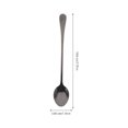 thumbnail image 2 of unbranded 8Ud Cucharas De Acero Inoxidable Para Café Y Té Con Mango Color Negro Para Casa, 2 of 8