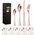 thumbnail image 1 of Coofit Metal Tableware Cutlery Set - 24PCS Rustless Silverware Set Serving Utensils, 1 of 8