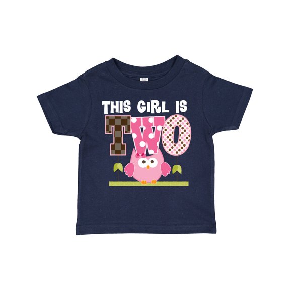 Inktastic 2nd Birthday Cute Owl 2 Year Old Girls Toddler T-Shirt