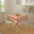 thumbnail image 2 of Autumn Fall Tablecloth 60x60 Inch Square Thanksgiving Orange Buffalo Plaids Table Cloth Table Cover Polyester Washable Wrinkle Resistant for Kitchen Dining Holiday Party Dining, 2 of 5