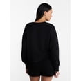 thumbnail image 3 of No Boundaries Boxy Fleece Sweatshirt, Midweight, Women's XXS-XXL, 3 of 5