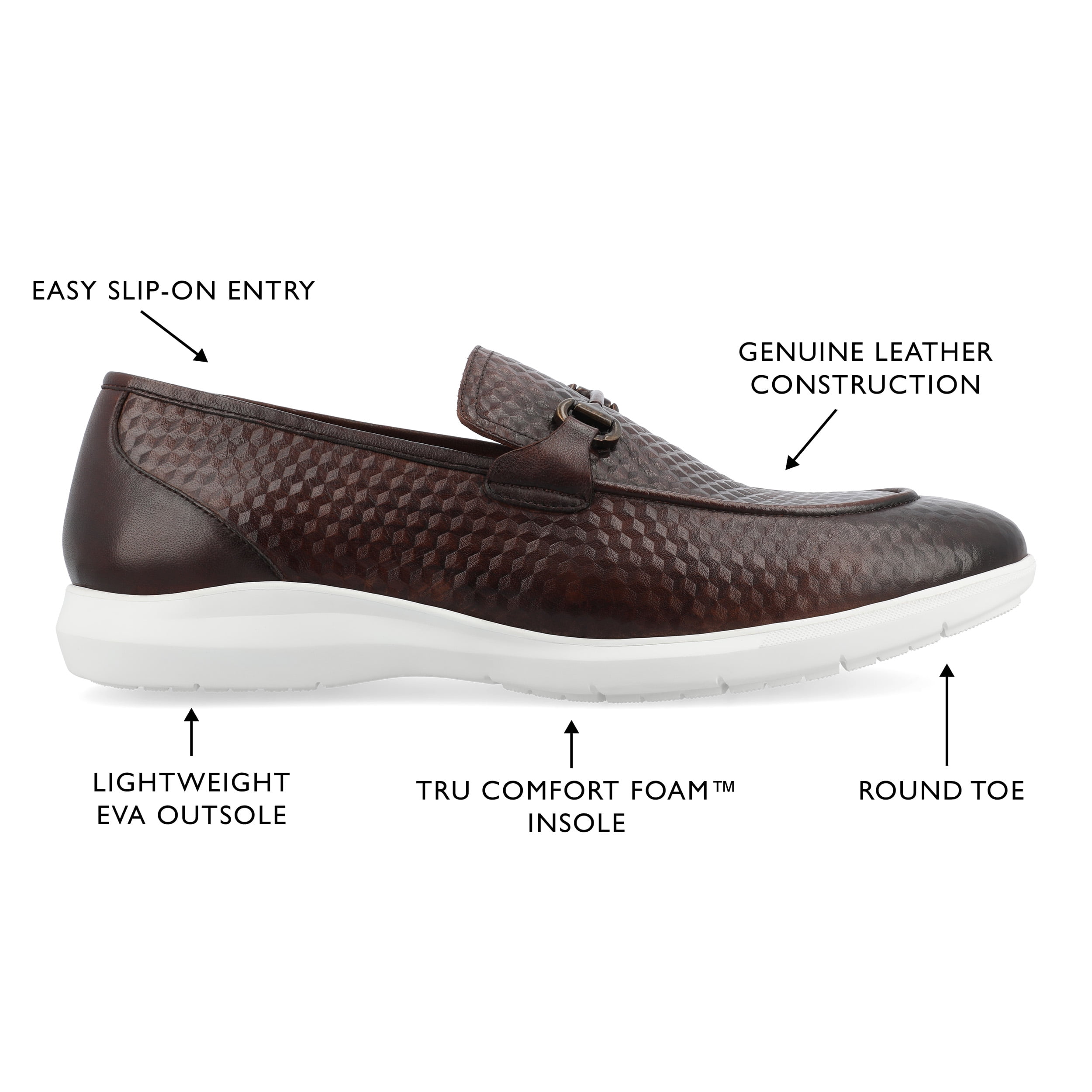 Thomas & Vine Mens Burns Slip-on Bit Loafer - Walmart.com display picture 1