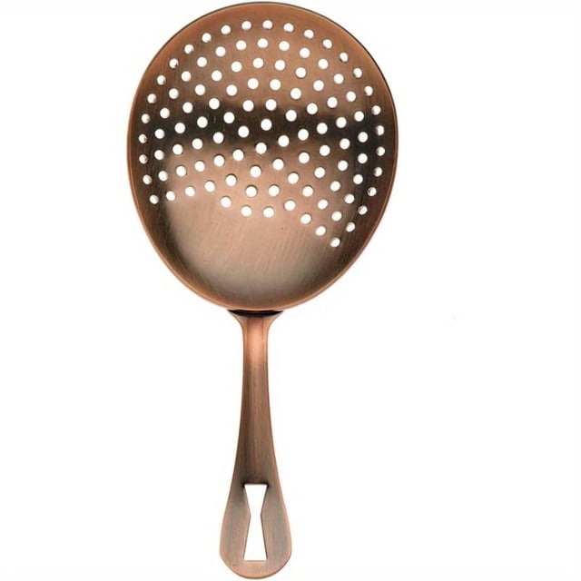 QUTETN Vintage-Style Antique Copper Bar Strainer with Ergonomic Handle - Perfect for Cocktails, Wine & More - Food-Safe Metal Design, USB Charging, Less than 36V Operating Voltage, Wine Accessories