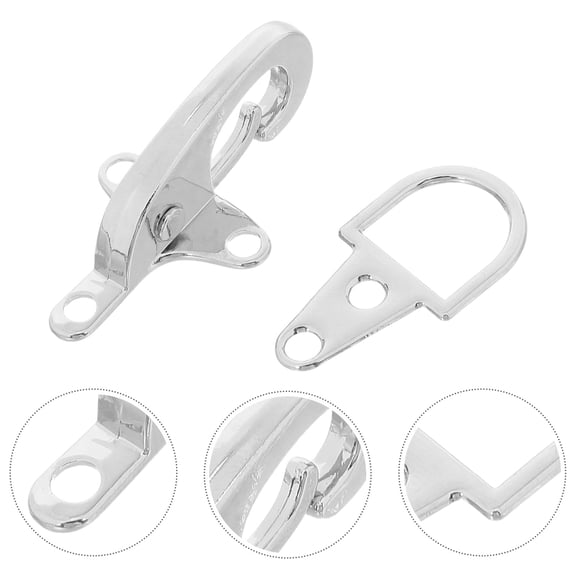 ibasenice Metal Clasp Buckle Sewing Accessory Simple Fashion Attaches To Clothes Without Damage 1 Set