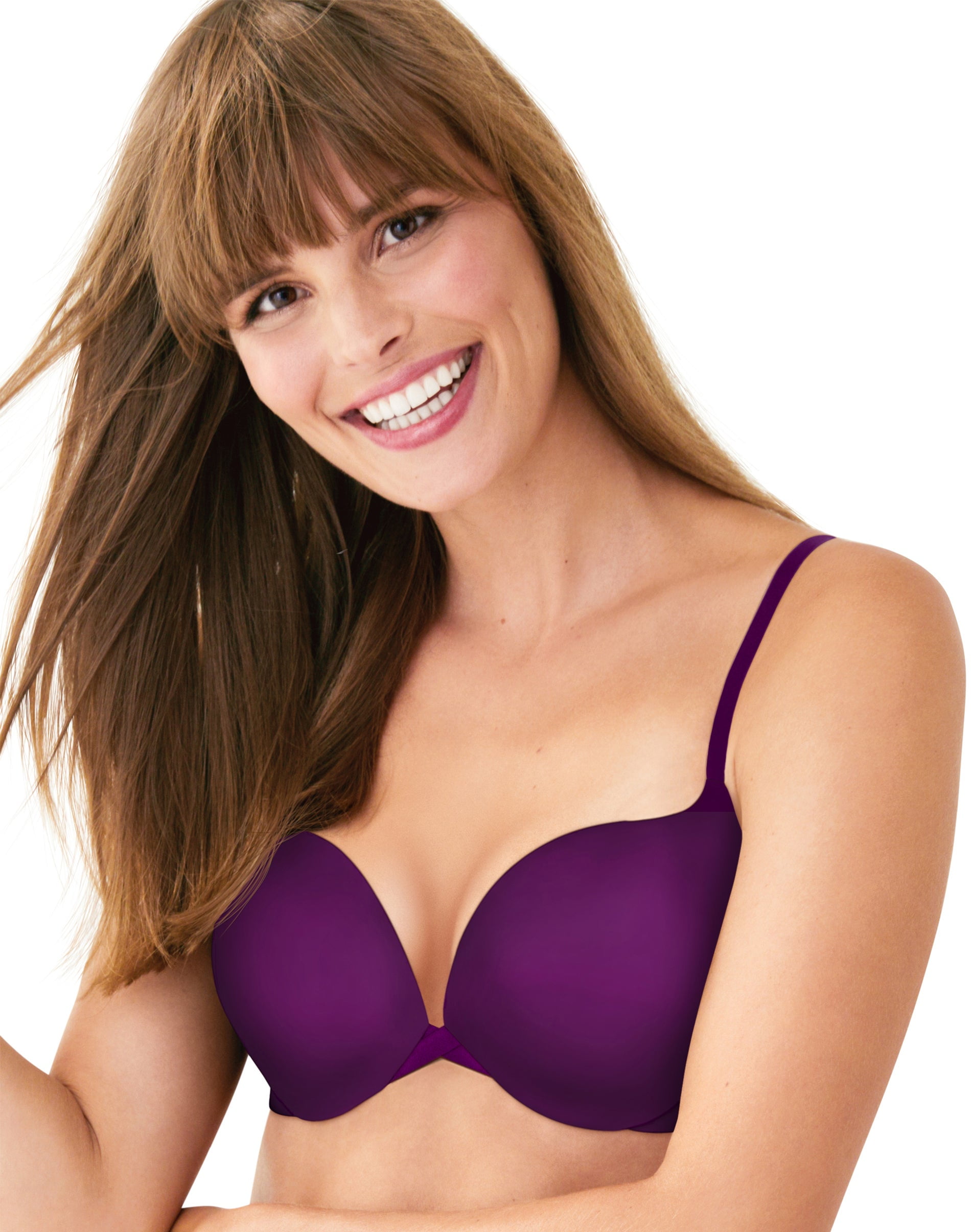 Purple & Black Bra & Thong Set Underwired Padded Moulded Plunge Push Up Lingerie