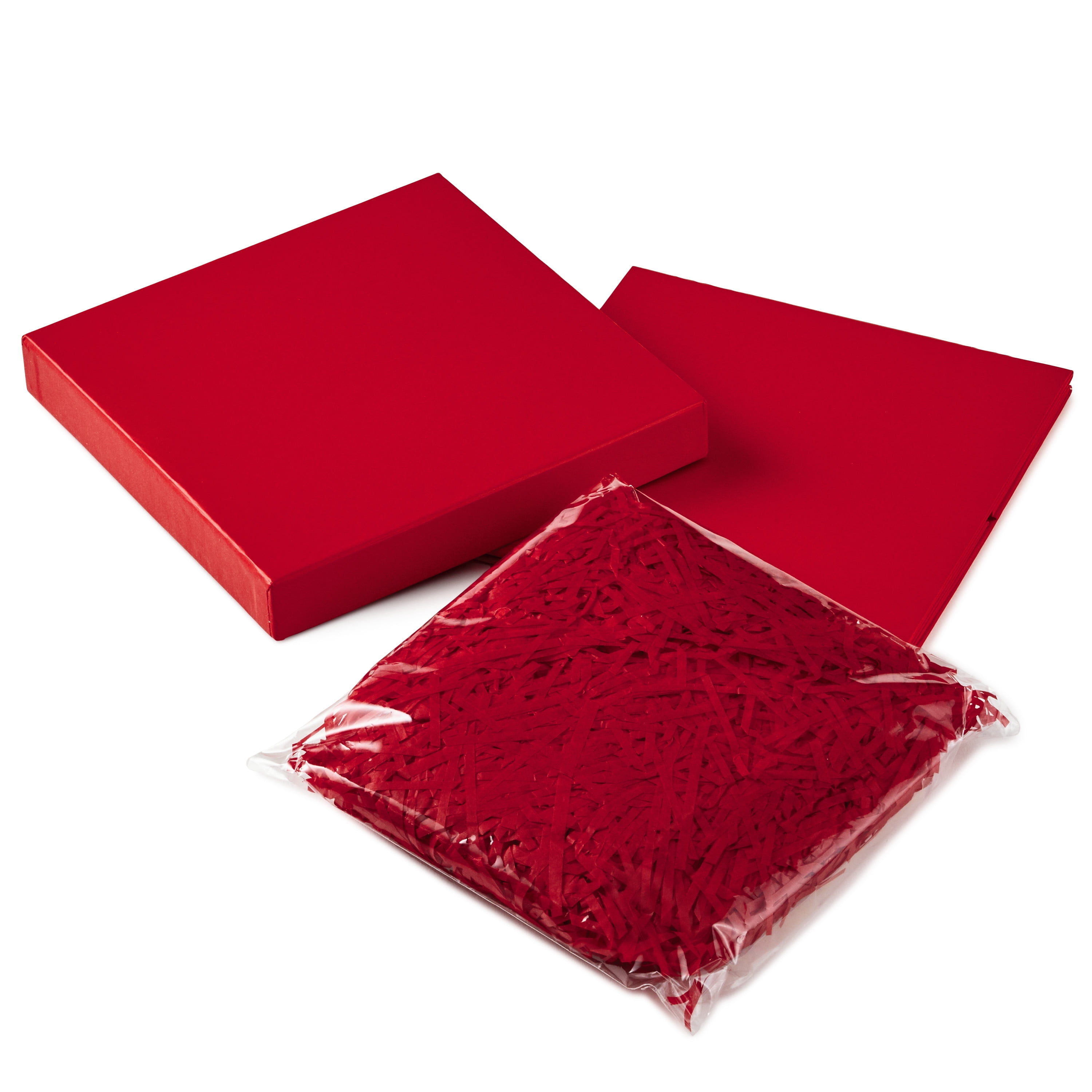 (2 pack) Hallmark 7" Large Gift Box with Lid (Red) for Birthdays, Christmas, Bridal Showers, Weddings, Baby Showers and More