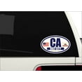 thumbnail image 2 of Flag of California / American Flag Oval 3M Vinyl Bumper Sticker Decal | Navy & Gold Daly City, CA Sticker Vinyl Decal, 2 of 3