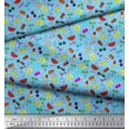 thumbnail image 2 of Soimoi Rayon Fabric Watermelon,Ice Cream & Cocktail Summer Designs Printed Fabric 1 Yard 56 Inch Wide, 2 of 3