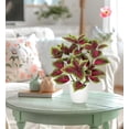 thumbnail image 7 of CoreLiving Artificial Potted Plants, 8.6 inch Small Faux Perilla in Decorative White Pot, Realistic Fake Plant for Indoor Home Office Table, Farmhouse Bathroom Living Room Decor, 7 of 7