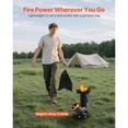 thumbnail image 6 of KFFKFF Portable Camping Rocket Stove, Carbon Steel Wood Burning Stove with Carrying Bag for Outdoor Cooking, Backpacking, Heating, and Backyard Use, Burns Wood, Twigs, or Sticks, Black, 6 of 9
