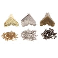 thumbnail image 2 of 30pcs Protectores de esquina Soledad Bronce Plata Oro Repujado Caja de Latón, 2 of 8
