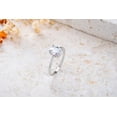 thumbnail image 4 of 1Ct Lab Created Diamond Oval Cut Solitaire Women's Engagement Ring 14K White Gold Plated, 4 of 5