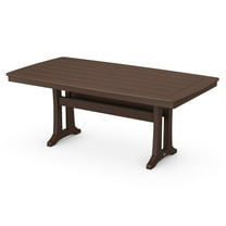 POLYWOOD Nautical Trestle 38" x 73" Dining Table in Mahogany