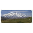 thumbnail image 1 of Alaska Kitchen Mat, McKinley Mountain in Denali National Park in Alaska Scenic Landscape, Plush Decorative Kitchen Mat with Non Slip Backing, 47" X 19", Fern Green Sky Blue, by Ambesonne, 1 of 1